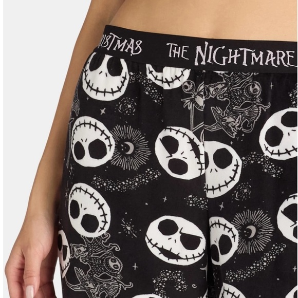 Nightmare Before Christmas Women’s Velour Sleep Pants & House Shoes - Picture 3 of 12